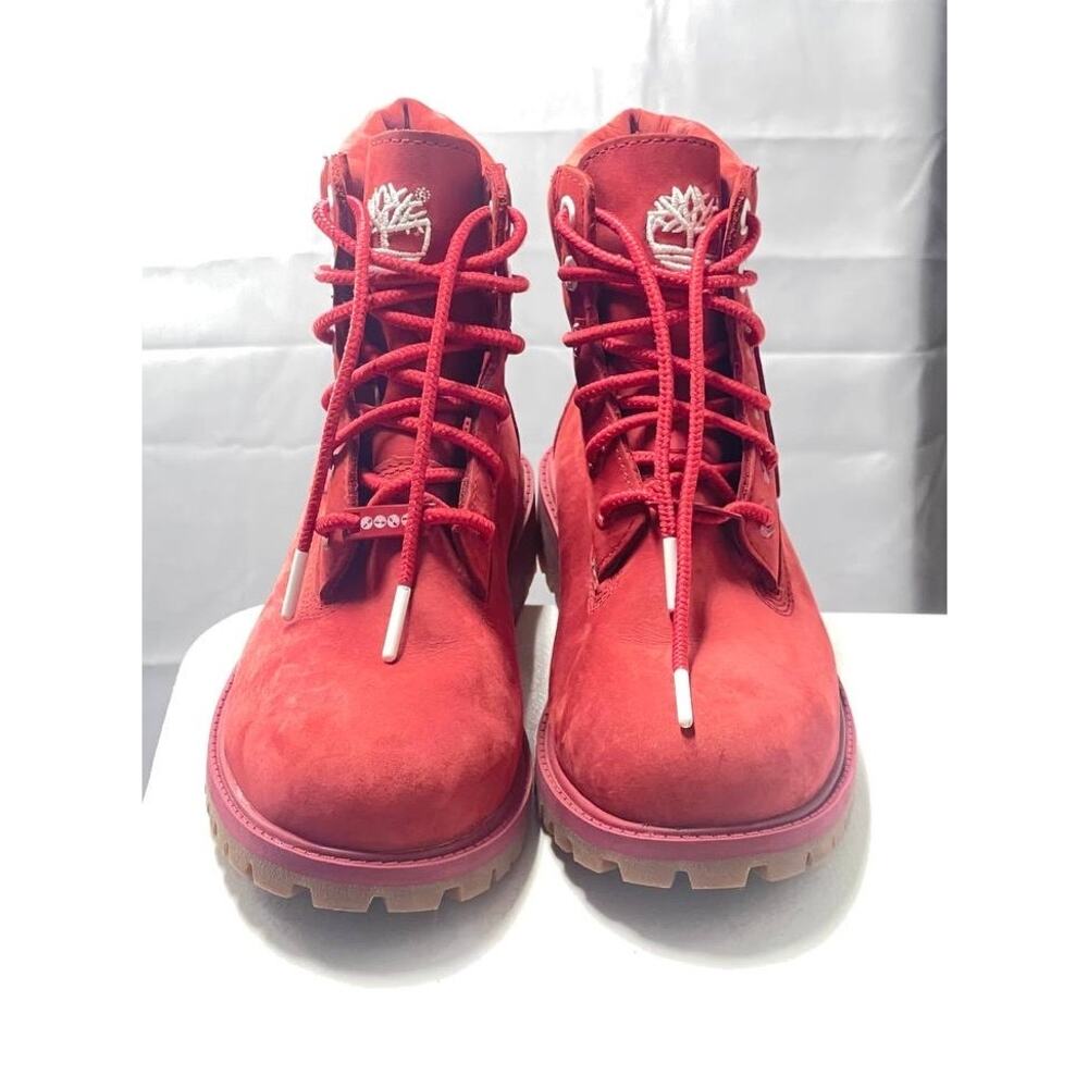 Timberland 6 inch Premium Boots Dark‎ Red Nubuck GS 5. Kids Youth  Waterproof